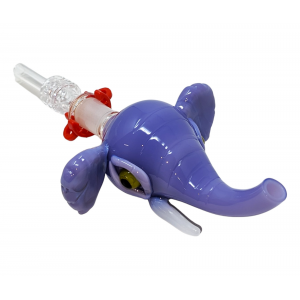 4.2" Elephant Design W/ Quartz Tips Honey Straw